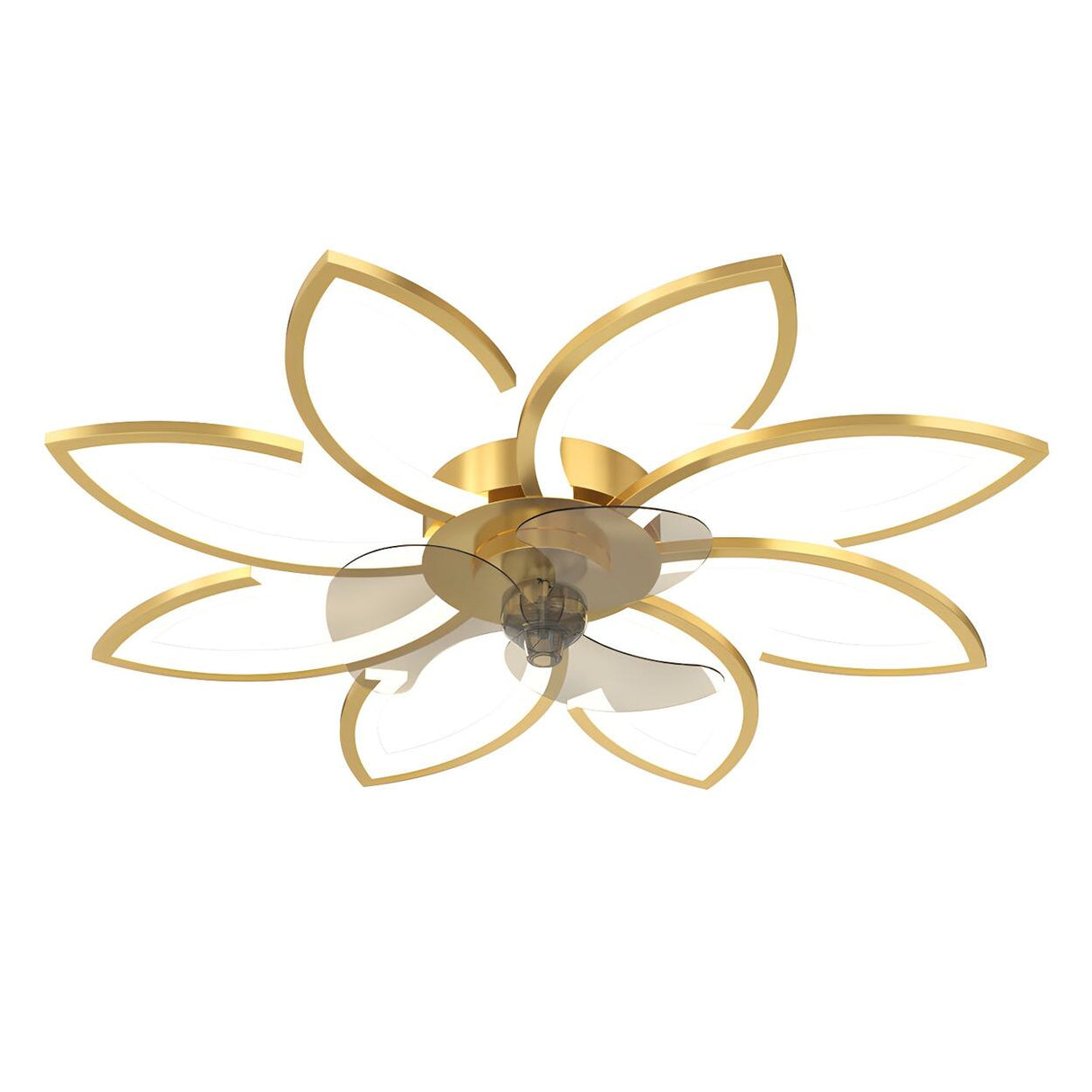 Stylish Flower Multi Light Linear Ceiling Fan Light Image - 10