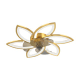 Stylish Flower Multi Light Linear Ceiling Fan Light Image - 13