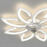 Stylish Flower Multi Light Linear Ceiling Fan Light Image - 15