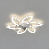 Stylish Flower Multi Light Linear Ceiling Fan Light Image - 4