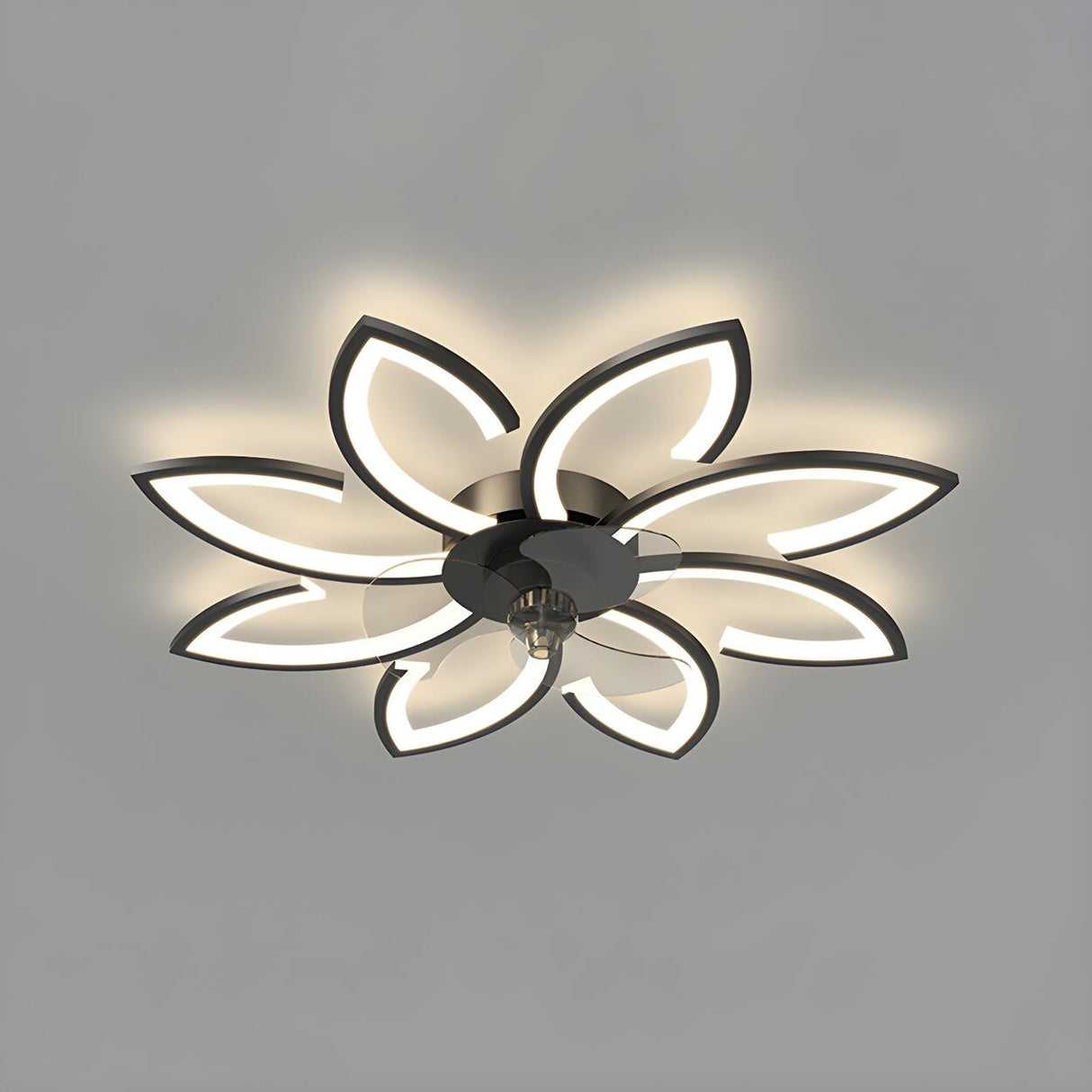 Stylish Flower Multi Light Linear Ceiling Fan Light Image - 7