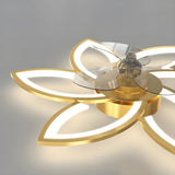 Stylish Flower Multi Light Linear Ceiling Fan Light Image - 8