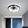 Stylish Flush Circle Wave Ceiling Fan with LED Light Image - 3