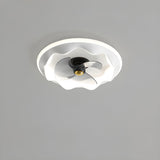 Stylish Flush Circle Wave Ceiling Fan with LED Light Image - 7