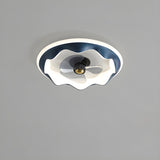 Stylish Flush Circle Wave Ceiling Fan with LED Light Image - 8