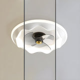 Stylish Flush Circle Wave Ceiling Fan with LED Light Image - 9