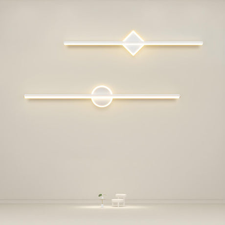 Stylish Geometric Design Simple LED Strip Vanity Light Image - 1