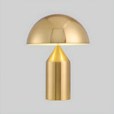 Stylish Geometric Golden Hemisphere Metal Table Lamp Image - 4