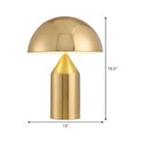 Stylish Geometric Golden Hemisphere Metal Table Lamp Image - 6