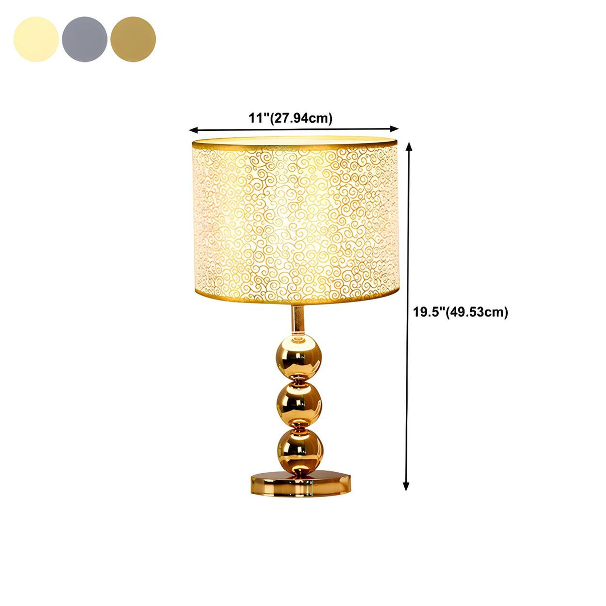 Stylish Geometric Hollow Shade Metal Base Table Lamp 