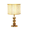 Stylish Geometric Hollow Shade Metal Base Table Lamp Image - 5