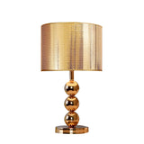 Stylish Geometric Hollow Shade Metal Base Table Lamp Image - 6