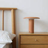 Stylish Geometric Round Shade Metal Bedside Table Lamp Image - 17