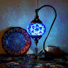 Stylish Geometric Turkish Mosaic Glass Table Lamp Image - 1