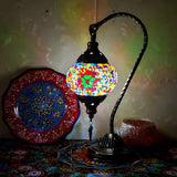 Stylish Geometric Turkish Mosaic Glass Table Lamp Image - 12