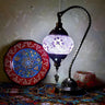 Stylish Geometric Turkish Mosaic Glass Table Lamp Image - 8