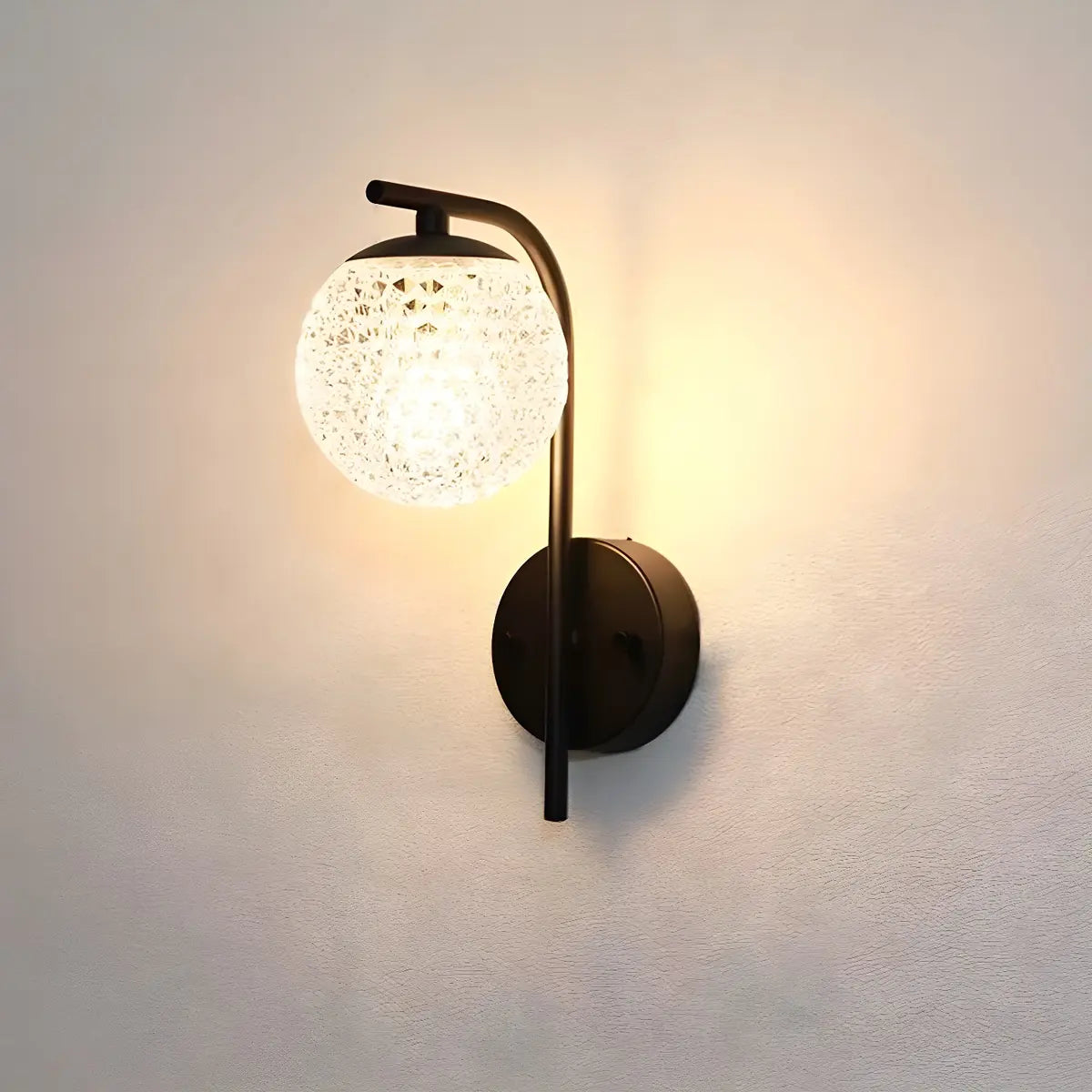 Stylish Globe Outdoor Bi-pin Small Wall Light Black Image - 6