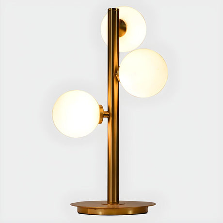 Stylish Gold 3-Light Globe Shade Metal Table Lamp Image - 2