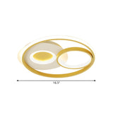 Stylish Gold Circle Ring LED Flush Mount Ceiling Light Image - 4