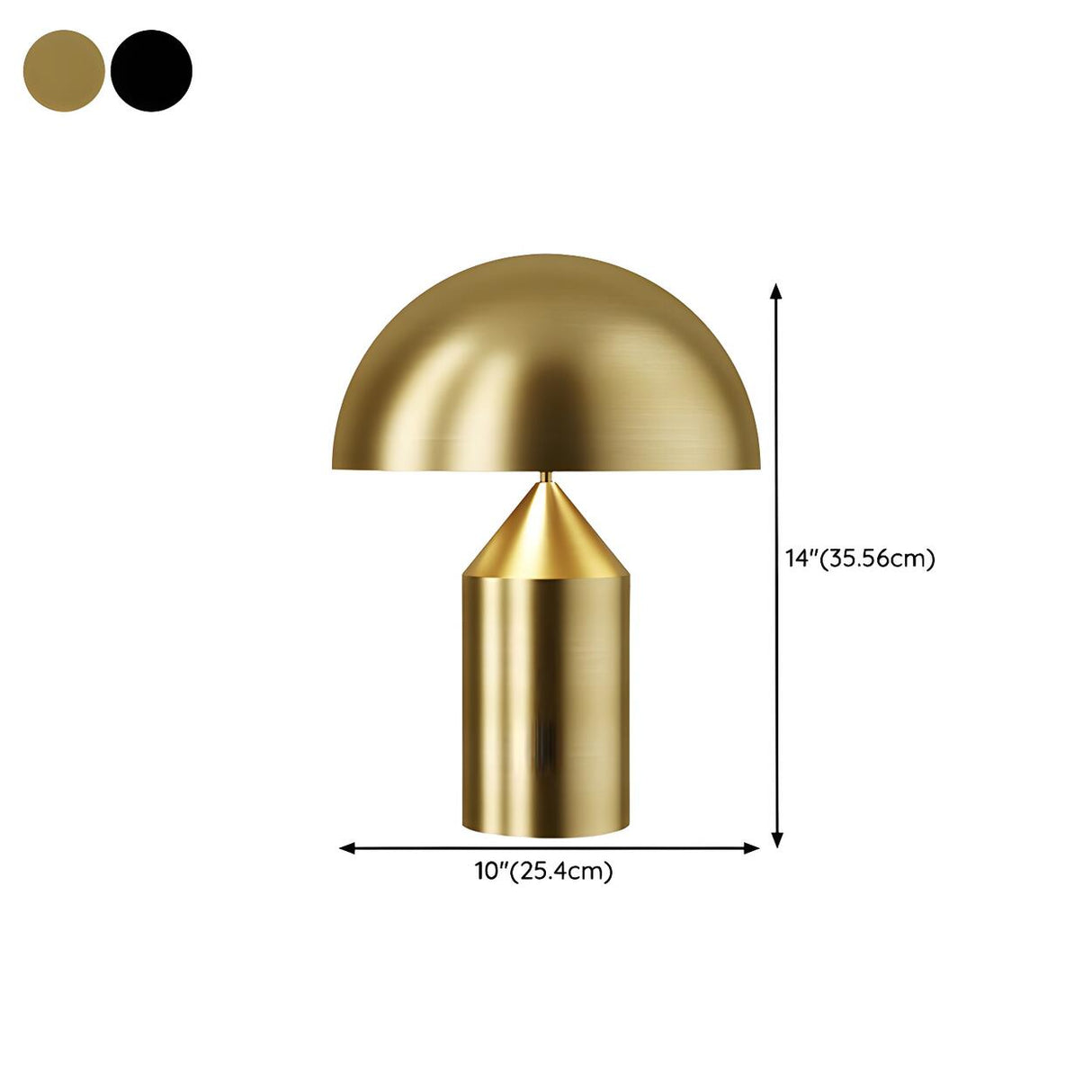 Stylish Gold Dome Geometric Iron Modern Table Lamp 