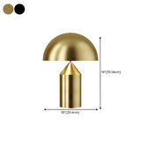 Stylish Gold Dome Geometric Iron Modern Table Lamp #size