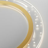 Stylish Gold Multi-Ring LED Ceiling Fan with Light Image - 9