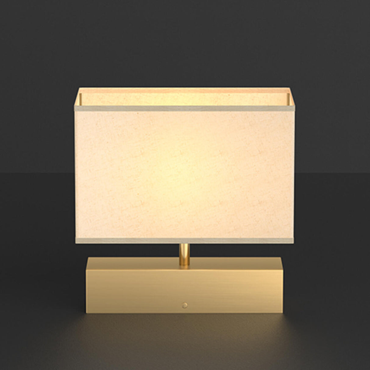 Stylish Golden Fabric Lampshade Rectangular Table Lamp Image - 7