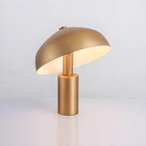 Stylish Golden Geometric Dome Shade Metal Table Lamp Image - 11