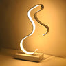 Stylish Golden Minimalist Spiral Strip LED Table Lamp Image - 11