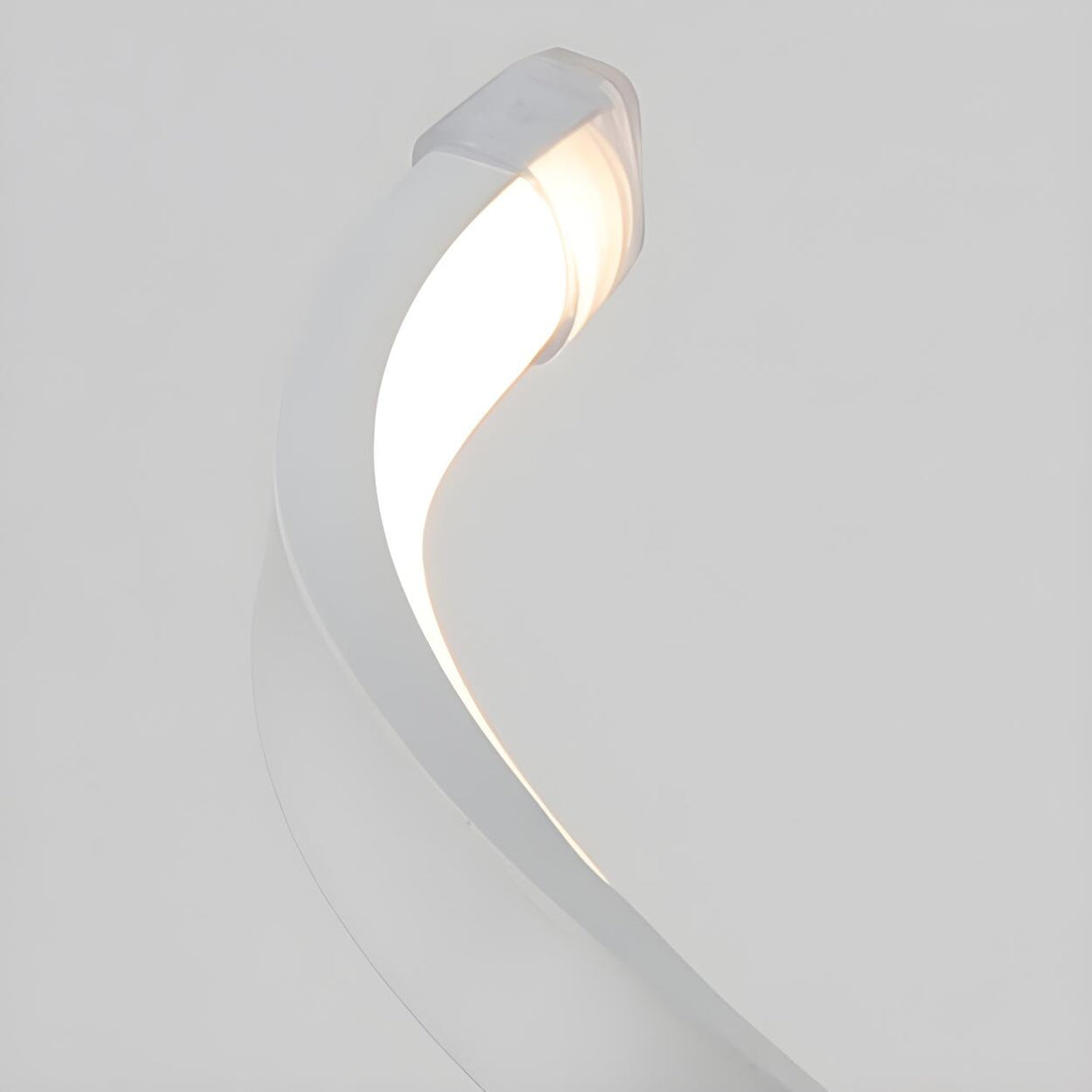 Stylish Golden Minimalist Spiral Strip LED Table Lamp Image - 16