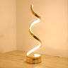 Stylish Golden Minimalist Spiral Strip LED Table Lamp Image - 7