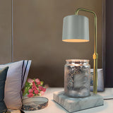 Stylish Gray Columnar Shade Adjustable Iron Table Lamp Image - 1