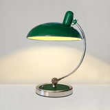 Stylish Green Metallic Shade Modern Arc Table Lamp Image - 10