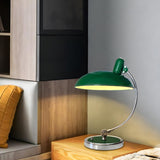 Stylish Green Metallic Shade Modern Arc Table Lamp Image - 15