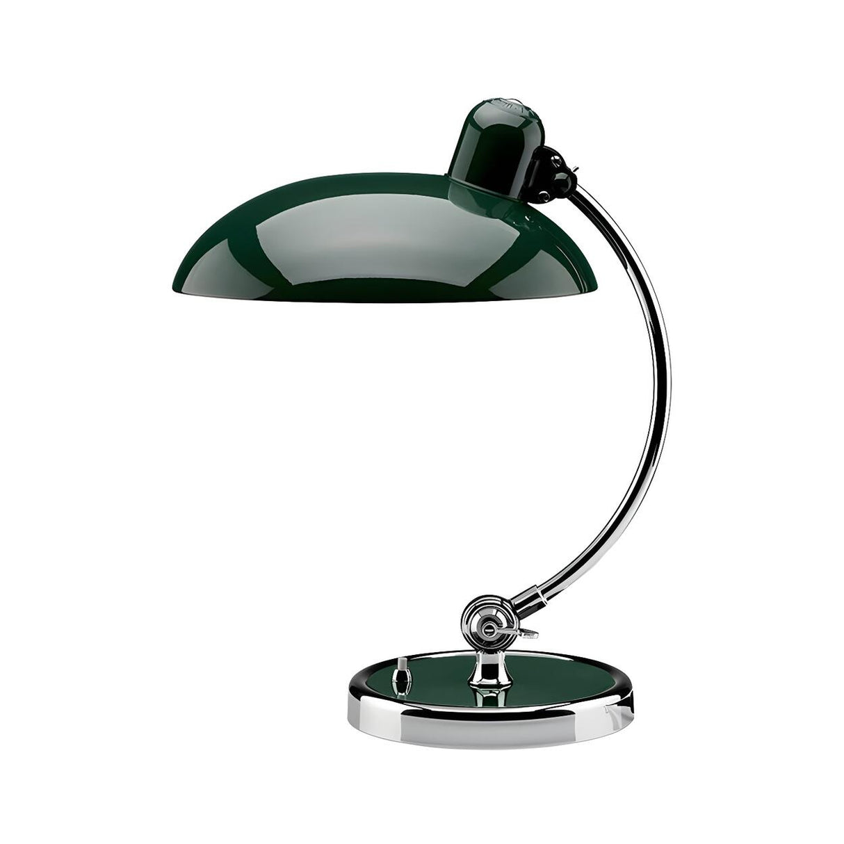 Stylish Green Metallic Shade Modern Arc Table Lamp Image - 2