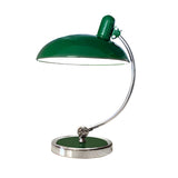 Stylish Green Metallic Shade Modern Arc Table Lamp Image - 6