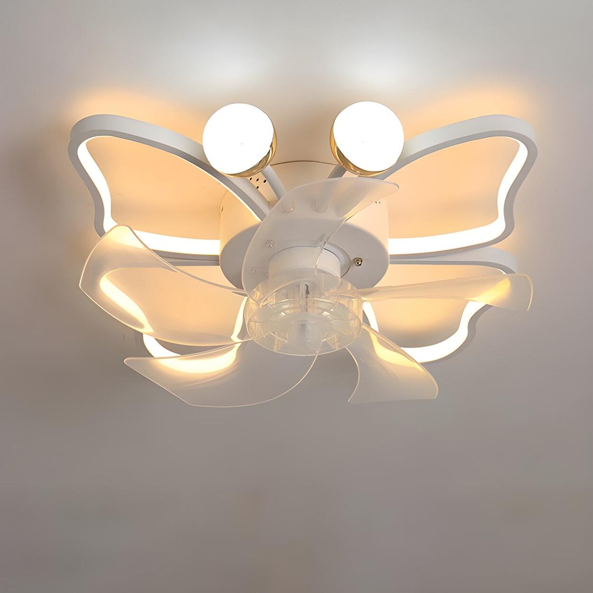 Stylish Linear Flower Modern Remote Ceiling Fan Light Image - 11