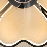 Stylish Linear Flower Modern Remote Ceiling Fan Light Image - 13