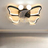 Stylish Linear Flower Modern Remote Ceiling Fan Light Image - 2