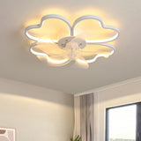 Stylish Linear Flower Modern Remote Ceiling Fan Light Image - 21