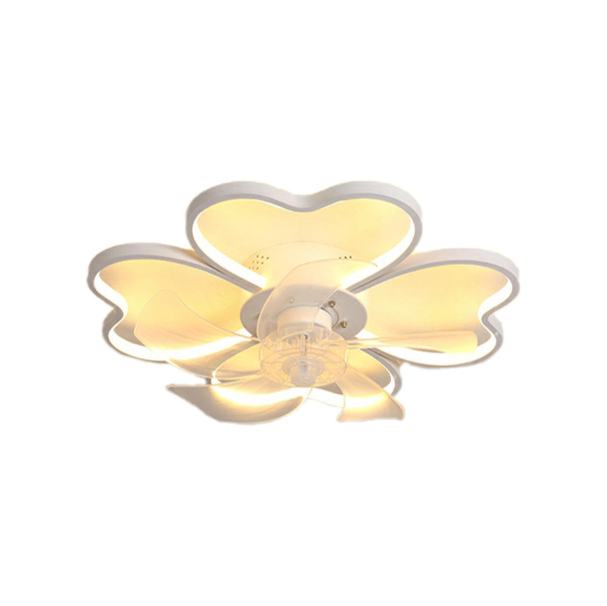 Stylish Linear Flower Modern Remote Ceiling Fan Light Image - 5