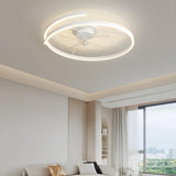 Stylish Linear Metal Modern Ceiling Fan with Light Image - 3