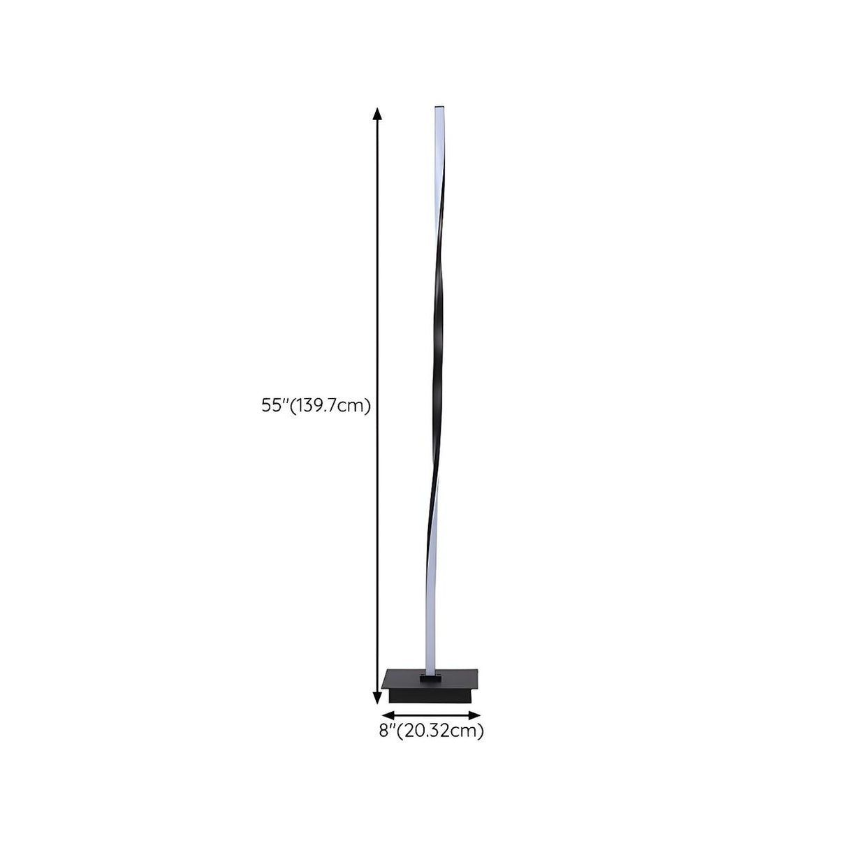 Stylish Linear Twisted LED Color-Changing Floor Lamp 