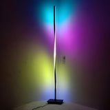 Stylish Linear Twisted LED Color-Changing Floor Lamp Image - 7