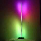 Stylish Linear Twisted LED Color-Changing Floor Lamp Image - 9