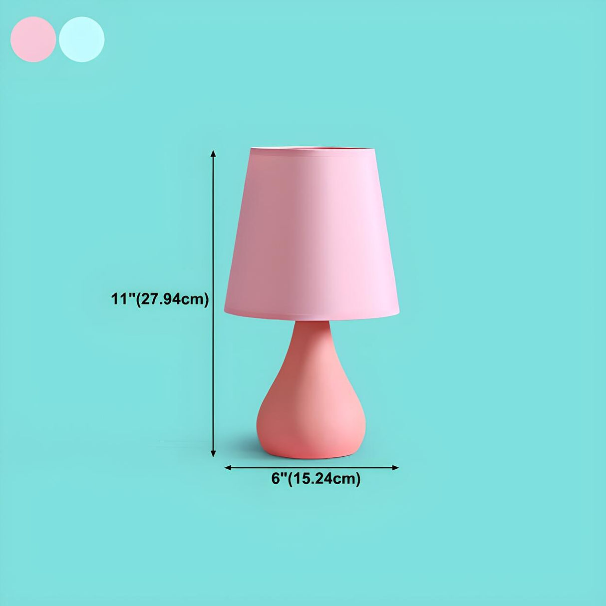 Stylish Macaron Cone Shape Fabric  Bedroom Table Lamp Image - 18