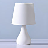 Stylish Macaron Cone Shape Fabric  Bedroom Table Lamp Image - 6