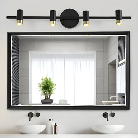 Stylish Metal Small Cylinder Bathroom Vanity Light Image - 2