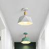 Stylish Mini Polygon LED Semi-Flush Mount Ceiling Light Image - 5