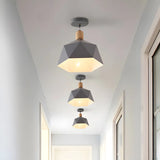 Stylish Mini Polygon LED Semi-Flush Mount Ceiling Light Image - 9